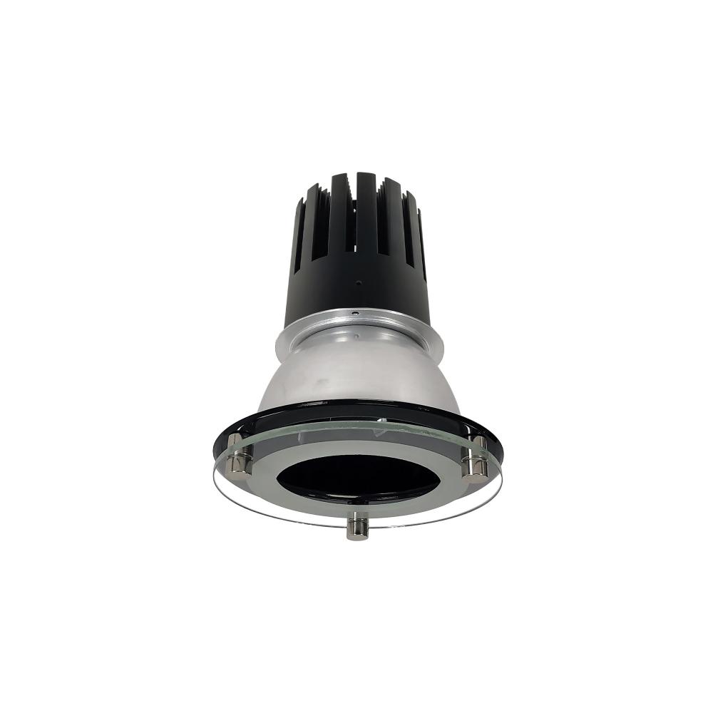 4" Sapphire III Round Deco Glass Reflector, 2500lm, 3500K, Flood Optic, Black Reflector/Black