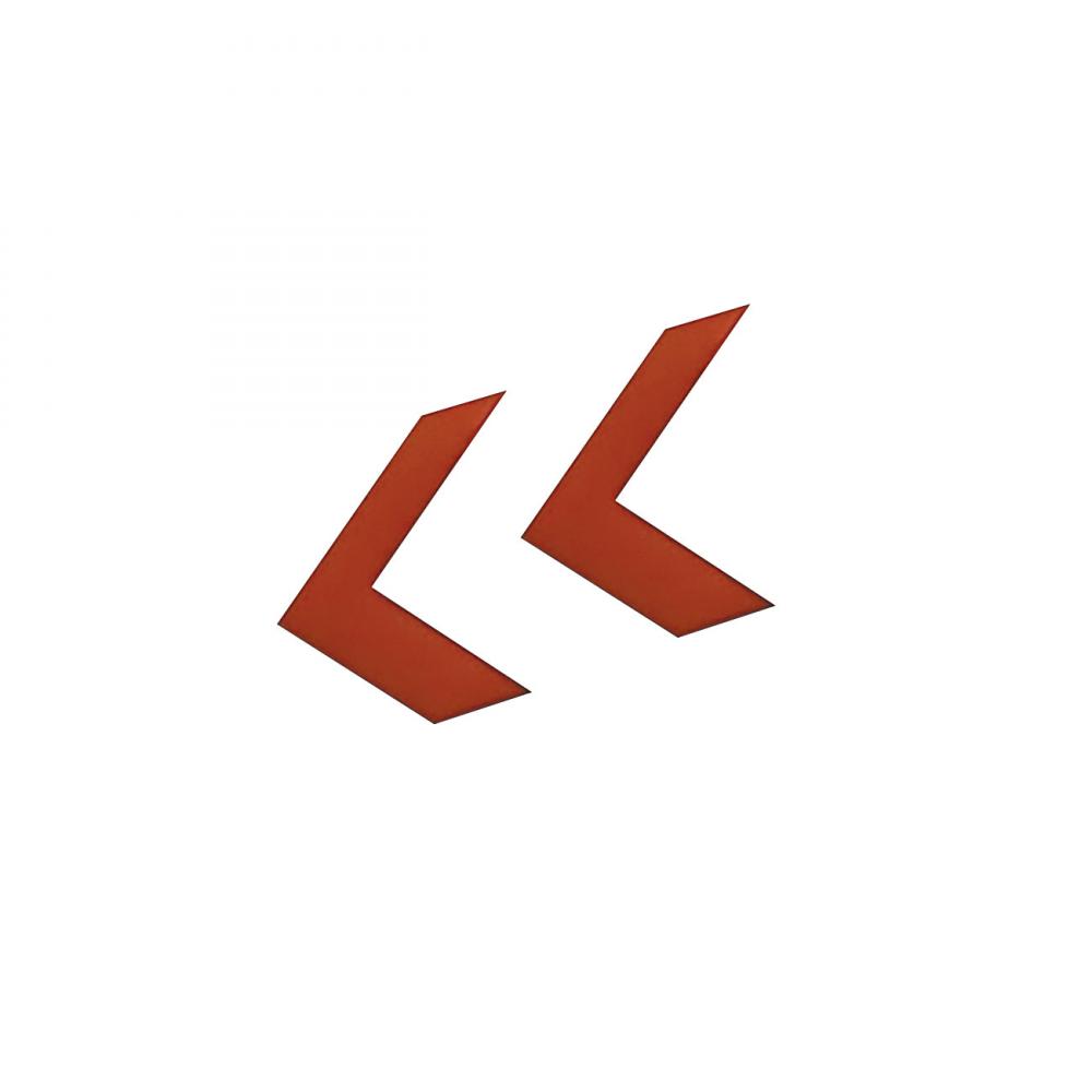 Replacement Chevron for Edge-lit Exit Sign, Red, Set of 2