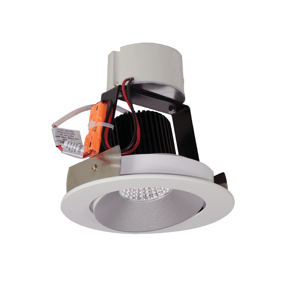 4" Iolite LED Round Adjustable Cone Retrofit, 1000lm / 12W, 2700K, Haze Reflector / White Flange