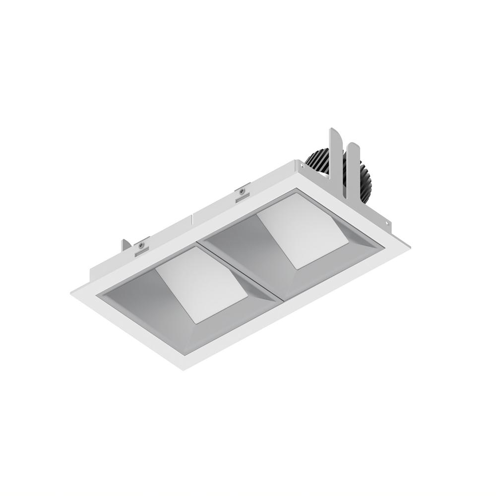 Iolite MLS 2-Head Trim Kit, MPW Flange, 2700K, 1000lm, Haze Wall Wash Trims