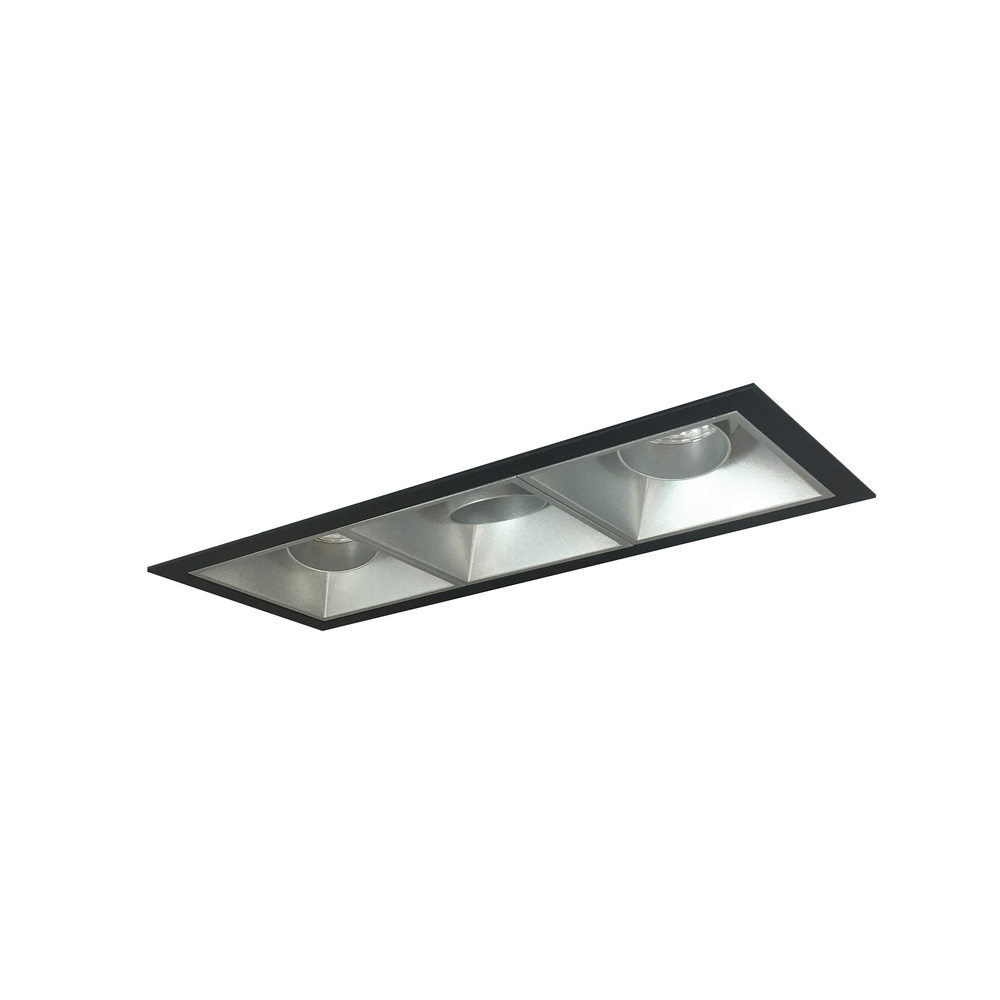 Iolite MLS 3-Head Trim Kit, Black Flange, Comfort Dim, 800lm, Haze Fixed Downlt./Wall Wash Trims