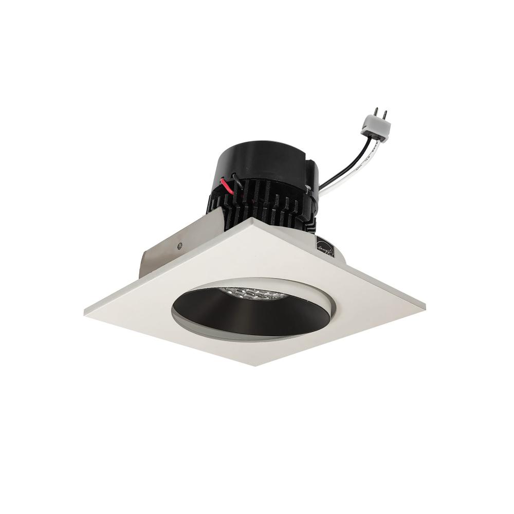 4" Pearl Low Voltage LED Square Adjustable Cone Retrofit, 1200lm / 11W, 4000K, Black Reflector /