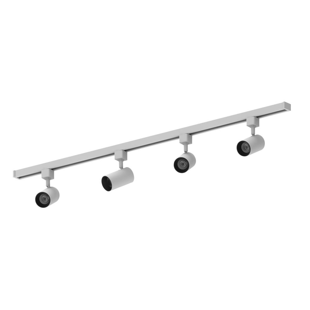 4-ft Track Pack with (4) MAX Mini 1000lm LED Track Heads, 3000K, White Finish