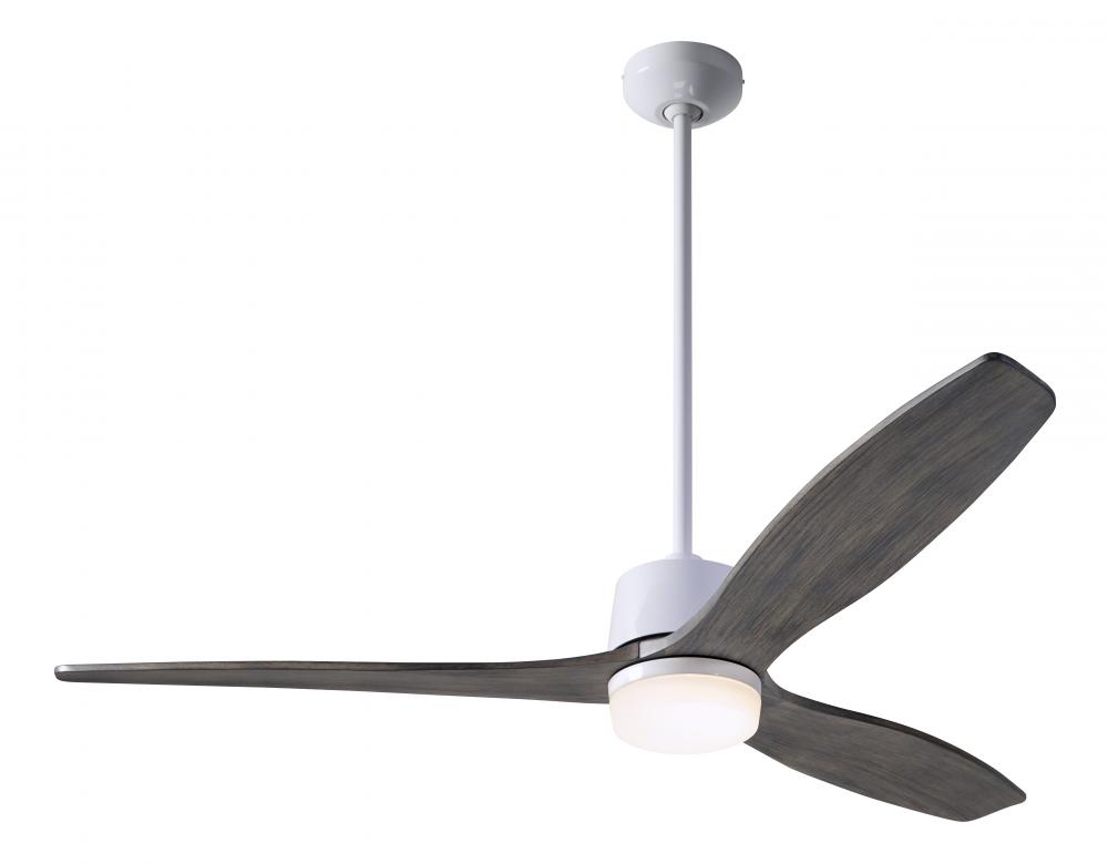 Arbor DC Fan; Gloss White Finish; 54" Graywash Blades; 17W LED; Wall/Remote Combo Control
