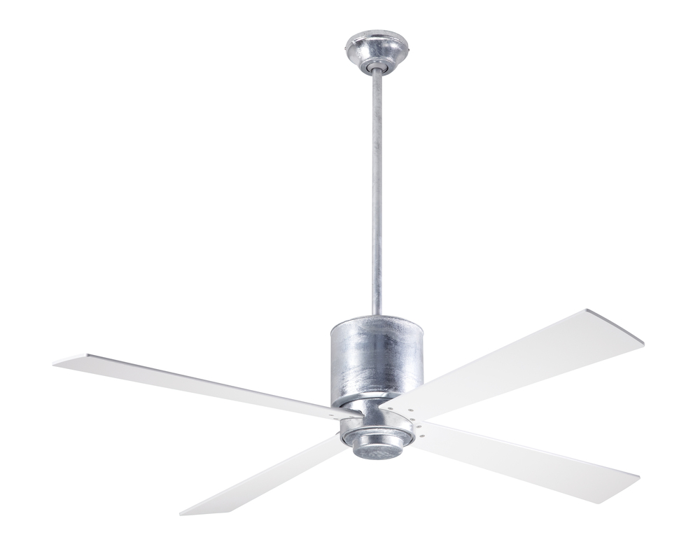 Lapa Fan; Galvanized Finish; 50" White Blades; No Light; Fan Speed and Light Control (3-wire)