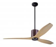 Modern Fan Co. LLX-DBCH-54-MP-NL-RC - LeatherLuxe DC Fan; Dark Bronze Finish with Chocolate Leather; 54" Maple Blades; No Light; Remot