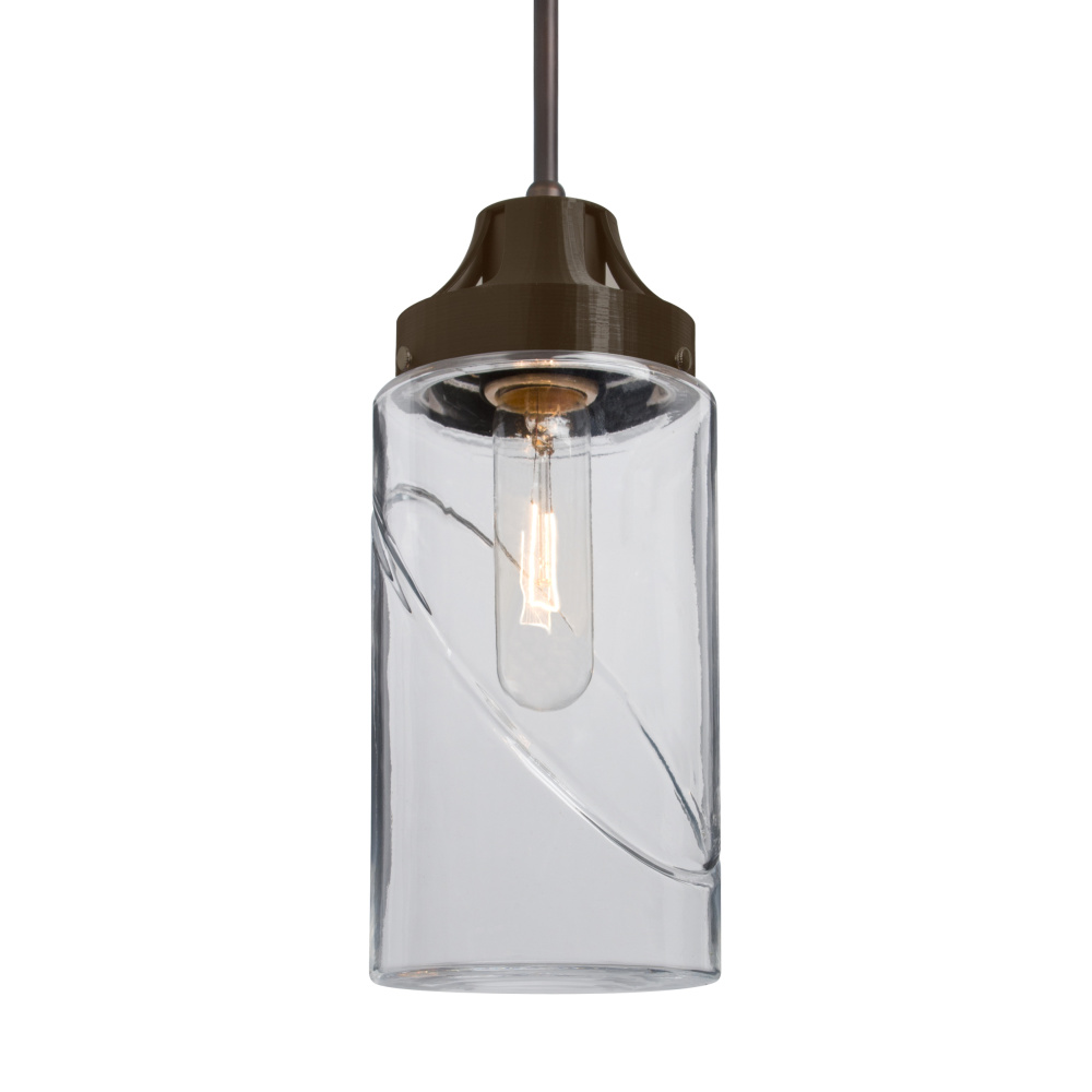 Besa, Blink Cord Pendant, Clear, Bronze Finish, 1x4W LED Filament