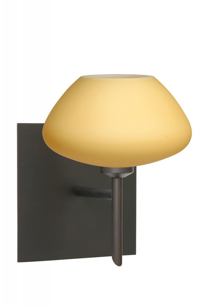 Besa Wall With SQ Canopy Peri Bronze Vanilla Matte 1x5W LED