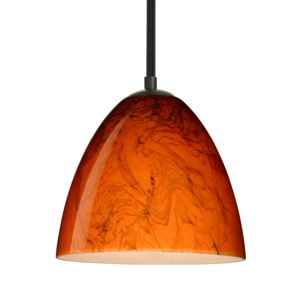 Besa Vila Stem Pendant Black Habanero 1x60W MAX E26 Base