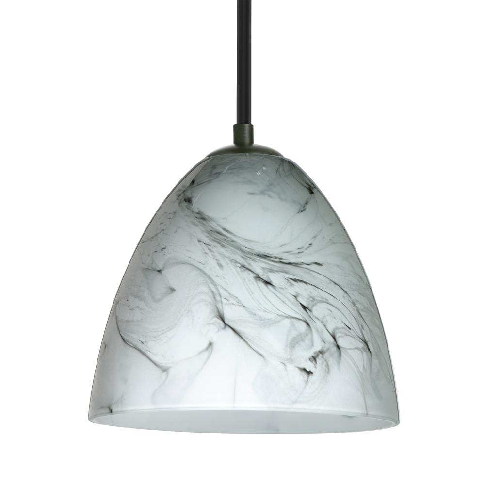 Besa Vila LED Pendant Marble Grigio Black 1x9W LED