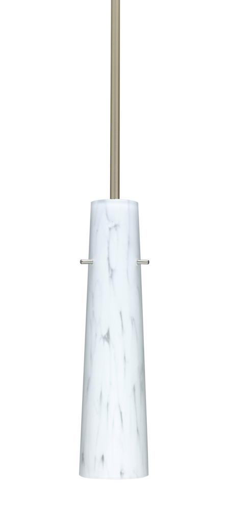 Besa Camino Stem Pendant Satin Nickel Carrera 1x40W E12 base