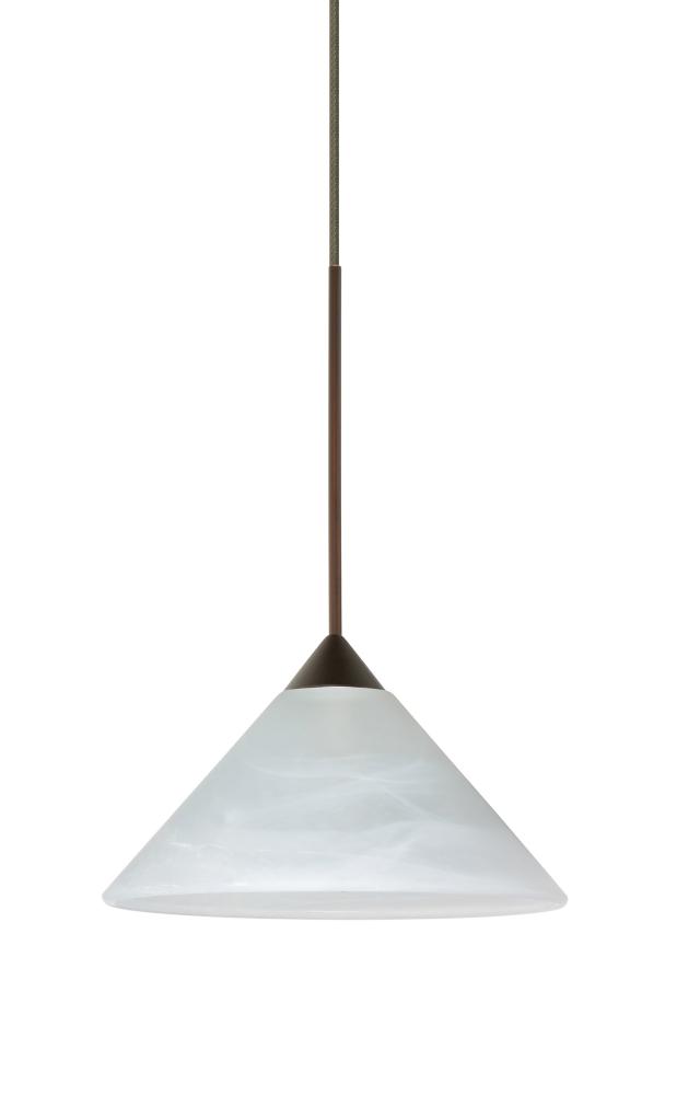 Besa Pendant Kona Bronze Marble 1x5W LED