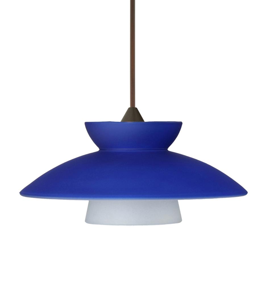 Besa Pendant Trilo 7 Bronze Blue Matte 1x50W MAX GY6.35 Base