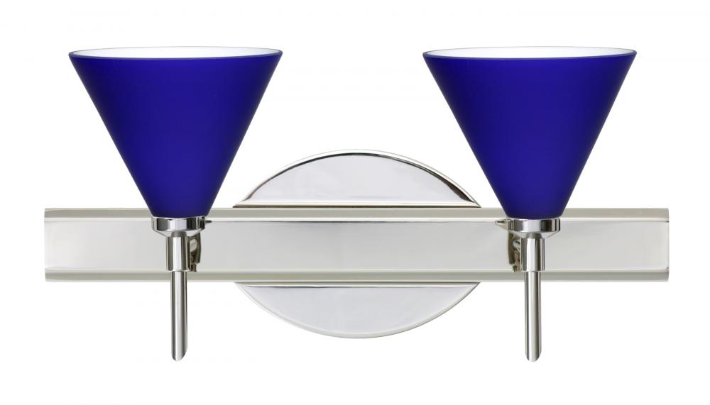 Besa Wall Kani Chrome Cobalt Blue Matte 2x40W G9