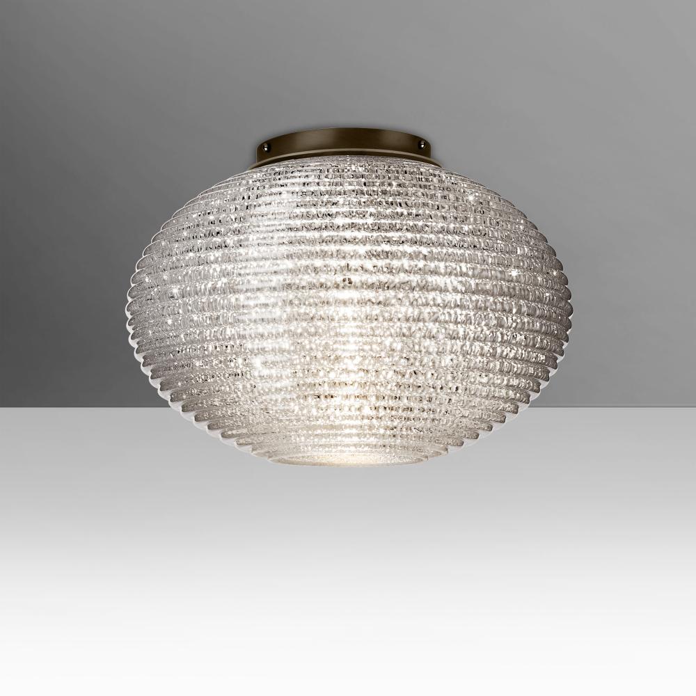 Besa, Pape 12 Ceiling, Glitter, Bronze Finish, 1x100W E26 Base