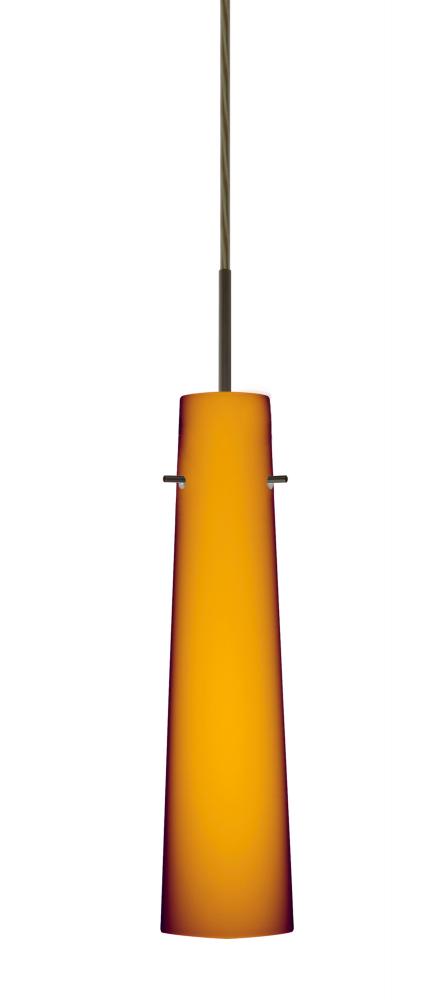 Besa Camino Pendant For Multiport Canopy Bronze Amber Matte 1x40W E12 base