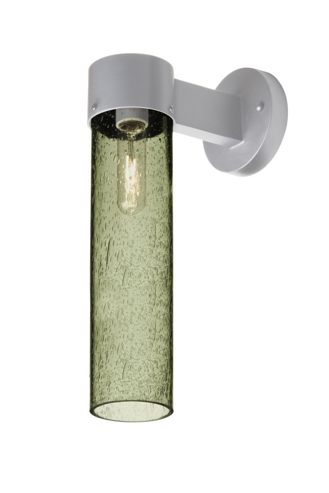 Besa, Juni 16 Outdoor Sconce, Moss Bubble, Silver Finish, 1x4W LED Filament