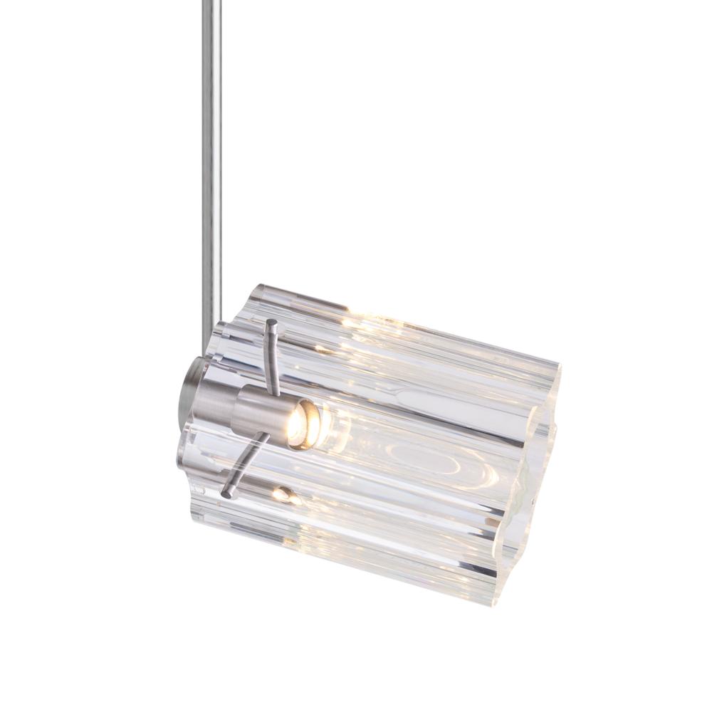 Besa Ice 4 Spotlight with 18" stem, Clear Glass, Black Finish, 1x3W LED