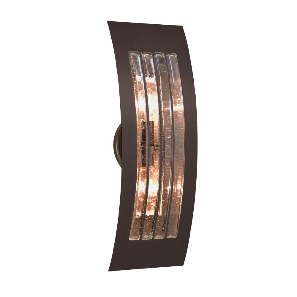 Besa, Sail Wall Sconce, Smoke Bubble, Bronze Finish, 2x8W LED Filament