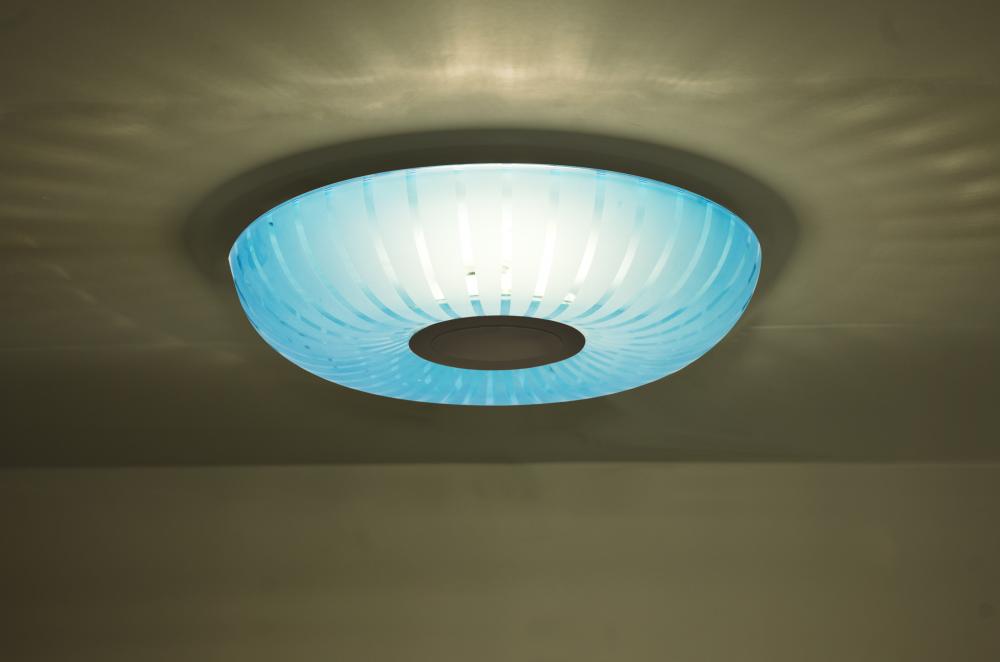 Besa, Spira 10 Flush Mount, Coral Blue, Black, 1x10W LED