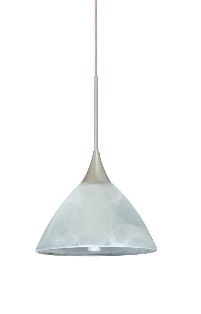 Besa Pendant For Multiport Canopy Domi Satin Nickel Marble 1x50W MAX GY6.35 Base