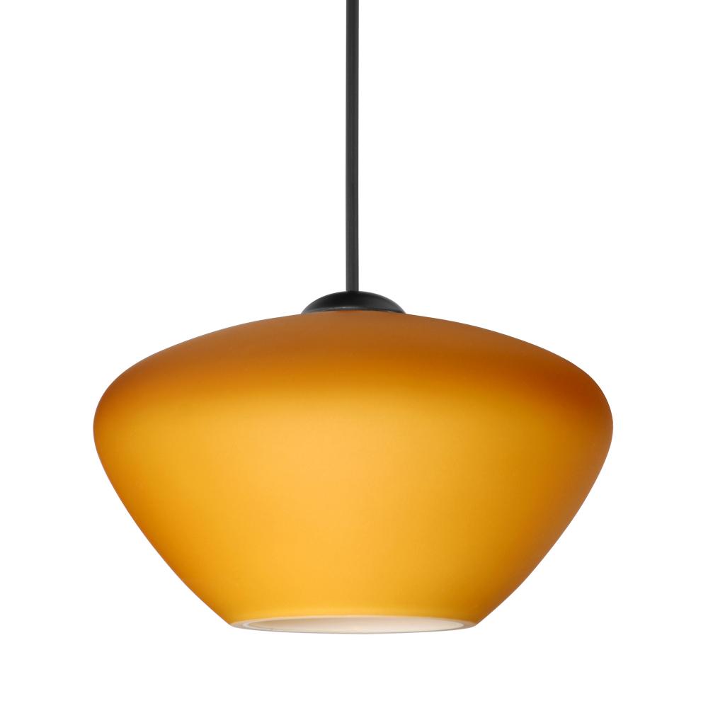 Besa Pendant For Multiport Canopy Peri, Black Finish, Amber Matte 1x50W MAX GY6.35 Base