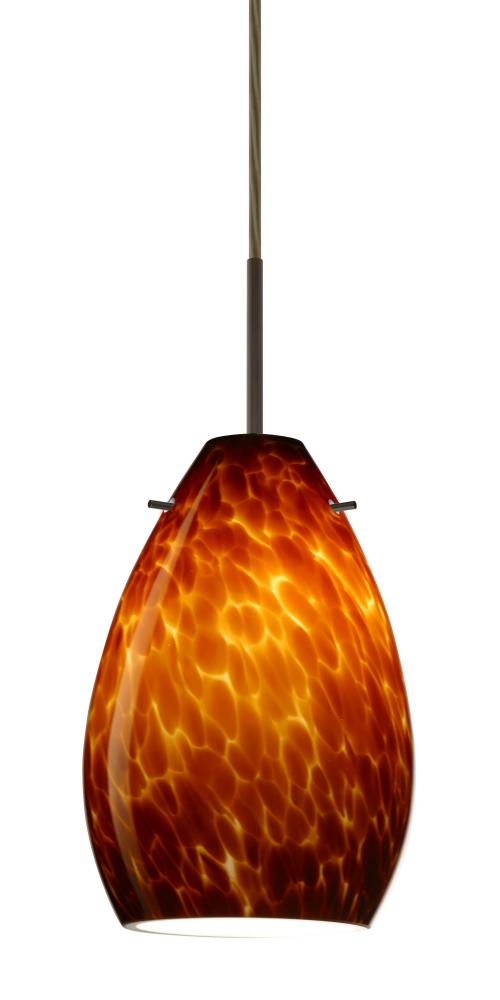 Besa Pendant Pera 6 Bronze Amber Cloud 1x50W E12 base