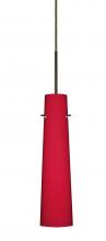 Besa Lighting 1BC-5674RM-HAL-BR - Besa Camino Pendant Bronze Ruby Matte 1x40W Halogen