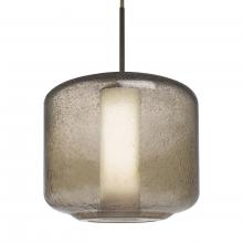 Besa Lighting 1JC-NILES10SO-LED-BR - Besa Niles 10 Pendant, Smoke Bubble/Opal, Bronze Finish, 1x5W LED