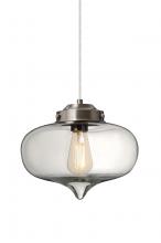 Besa Lighting 1JT-MIRACL-EDIL-SN - Besa Mira Pendant Satin Nickel Clear 1x4W LED Filament
