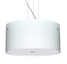 Besa Lighting 1KV-400807-LED-SN - Besa Tamburo 16 Pendant Opal Matte Satin Nickel 3x11W LED