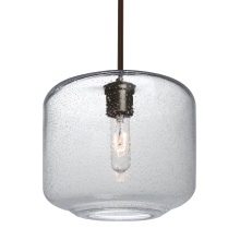 Besa Lighting 1TT-NILES10CL-EDIL-BR - Besa Niles 10 Pendant, Clear Bubble, Bronze Finish, 1x4W LED Filament