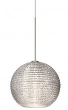 Besa Lighting 1XC-4615GL-SN - Besa Pendant Kristall 6 Satin Nickel Glitter 1xMAX GY6.35 Base
