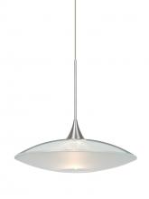 Besa Lighting 1XC-6294CL-SN - Besa Pendant Spazio Satin Nickel Clear/Frost 1x50W MAX GY6.35 Base