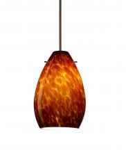 Besa Lighting 1XT-171318-BR - Besa Pendant Pera 6 Bronze Amber Cloud 1x50W MAX GY6.35 Base