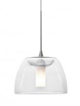 Besa Lighting 1XT-SPURCL-SN - Besa Spur Cord Pendant, Clear, Satin Nickel Finish, 1x35W MAX GY6.35 Base