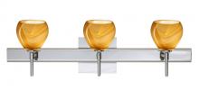 Besa Lighting 3SW-5605HN-LED-CR-SQ - Besa Wall With SQ Canopy Tay Tay Chrome Honey 3x5W LED