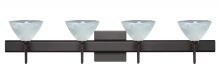 Besa Lighting 4SW-174352-BR-SQ - Besa Wall With SQ Canopy Domi Bronze Marble 4x40W G9
