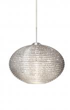 Besa Lighting J-4912GL-LED-SN - Besa Pendant For Multiport Canopy Pape 10 Satin Nickel Glitter 1x9W LED