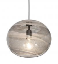 Besa Lighting J-GENOSM-BK - Besa, Geno Cord Pendant for Multiport Canopy, Vapor Smoke, Black Finish, 1x60W Medium Base