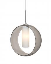 Besa Lighting J-PLATOSM-LED-SN - Besa, Plato Cord Pendant For Multiport Canopies, Smoke/Opal, Satin Nickel Finish, 1x5W LED