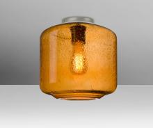 Besa Lighting NILES10AMC-EDIL-SN - Besa Niles 10 Ceiling, Amber Bubble, Satin Nickel Finish, 1x8W LED Filament