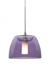 Besa Lighting RXP-SPURPL-SN - Besa Spur Cord Pendant, Plum, Satin Nickel Finish, 1x35W MAX GY6.35 Base