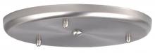 Besa Lighting T33XL-SN - Besa 3-Light Large Round 120V Multiport Canopy, Satin Nickel