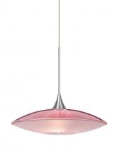Besa Lighting X-6294RD-SN - Besa Pendant For Multiport Canopy Spazio Satin Nickel Red/Frost 1x50W MAX GY6.35 Base
