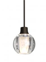 Besa Lighting X-BOCA3BB-BR - Besa, Boca 3 Cord Pendant For Multiport Canopies, Clear Bubble, Bronze Finish