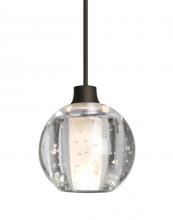 Besa Lighting X-BOCA5BB-BR - Besa, Boca 5 Cord Pendant For Multiport Canopies, Clear Bubble, Bronze Finish, 1x35W