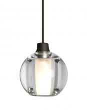 Besa Lighting X-BOCA5CL-LED-BR - Besa, Boca 5 Cord Pendant For Multiport Canopies, Clear, Bronze Finish, 1x3W LED