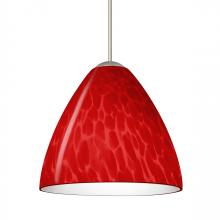 Besa Lighting XP-1779RC-SN - Besa, Mia Cord Pendant, Red Cloud, Satin Nickel Finish, 1x50W MAX GY6.35 Base