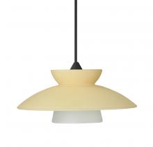 Besa Lighting XP-271897-BK - Besa Pendant Trilo 7, Black Finish, Champagne 1x50W MAX GY6.35 Base
